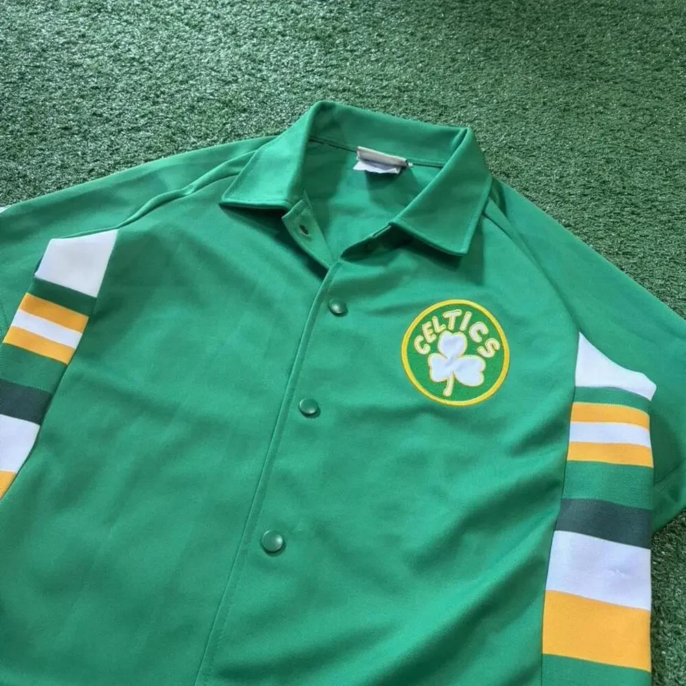 Vintage 90s Celtics Majestic Hardwood Classics Jersey Y XL NBA Warm Up Jersey - Picture 3 of 7